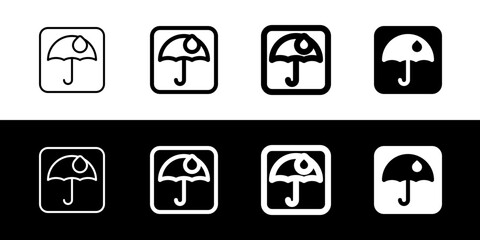 Editable keep from water sign vector icon. Shipping, delivery, e-commerce, transport, logistics. Part of a big icon set family. Perfect for web and app interfaces, presentations, infographics, etc