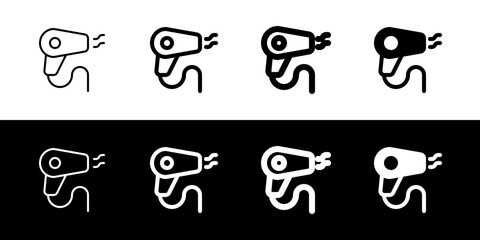 Editable hair dryer vector icon. Barbershop, lifestyle, grooming. Part of a big icon set family. Perfect for web and app interfaces, presentations, infographics, etc