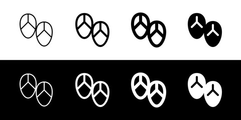 Editable sandals vector icon. Wellness, spa, relaxation. Part of a big icon set family. Perfect for web and app interfaces, presentations, infographics, etc