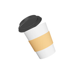 3d coffee cup mockup illustration