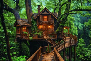 Serene riverside yurt under a starry sky offering a perfect blend of traditional design and natural beauty
