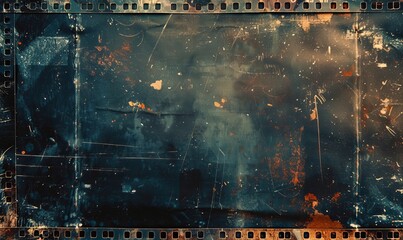 Vintage distressed old photo light leaks, film grain, dust and scratches white texture overlay with vignette border. Dirty gritty grunge analog 8k retro effect background with copy, Generative AI 