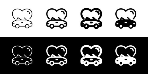 Editable wedding car vector icon. Wedding, valentine, love, celebration. Part of a big icon set family. Perfect for web and app interfaces, presentations, infographics, etc