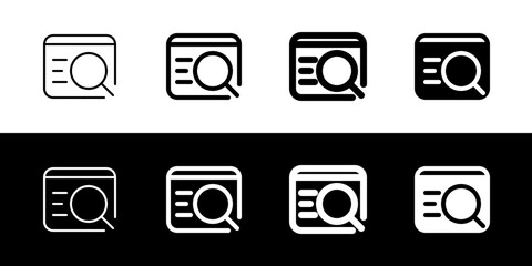 Editable web search, find vector icon. SEO, marketing, business. Part of a big icon set family. Perfect for web and app interfaces, presentations, infographics, etc