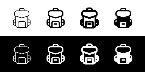 Editable backpack, bag, rucksack vector icon. . School, travel, hiking, backpacking. Part of a big icon set family. Perfect for web and app interfaces, presentations, infographics, etc