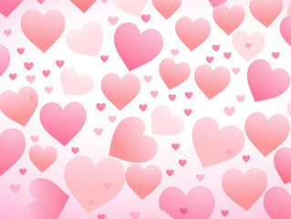 Pink white background with hearts and dots