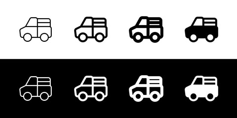 Editable farmer truck vector icon. Farming, transportation, vehicle. Part of a big icon set family. Perfect for web and app interfaces, presentations, infographics, etc