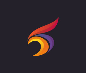 Bird Eagle Colorful Designs Concept illustration logo