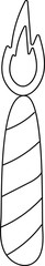 candle birthday anniversary element age outline.svg