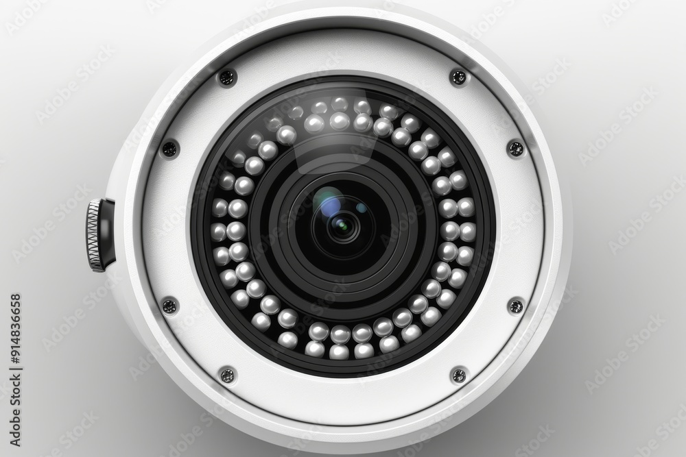 Poster advanced security camera lens designed for precision surveillance in high stakes environments