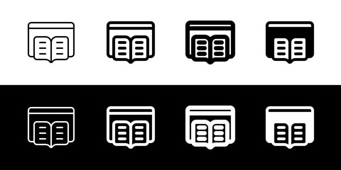 Editable digital, online library vector icon. Online learning, course, tutorial. Part of a big icon set family. Perfect for web and app interfaces, presentations, infographics, etc