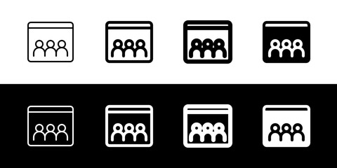 Editable online classroom vector icon. Online learning, course, tutorial. Part of a big icon set family. Perfect for web and app interfaces, presentations, infographics, etc