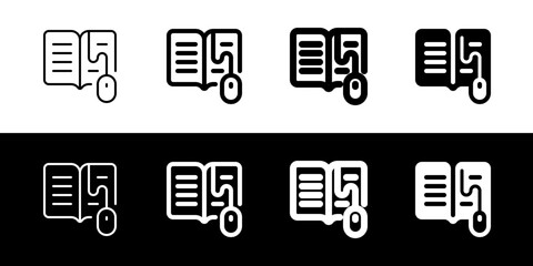 Editable digital book vector icon. Online learning, course, tutorial. Part of a big icon set family. Perfect for web and app interfaces, presentations, infographics, etc