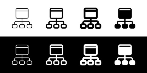 Editable sitemap, hierarchy vector icon. Part of a big icon set family. Perfect for web and app interfaces, presentations, infographics, etc