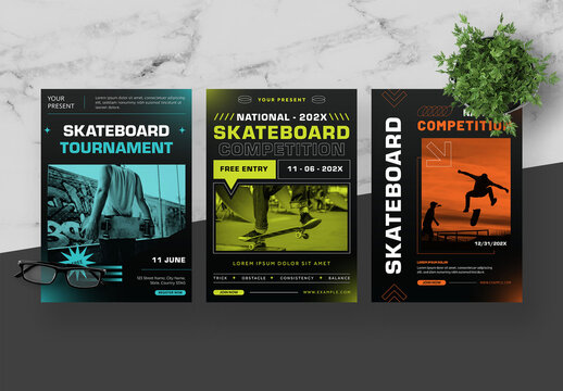 Black and Orange Brutalism Flyer
