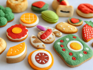 Felt play food set for imaginative play.Highly detailed , 8K