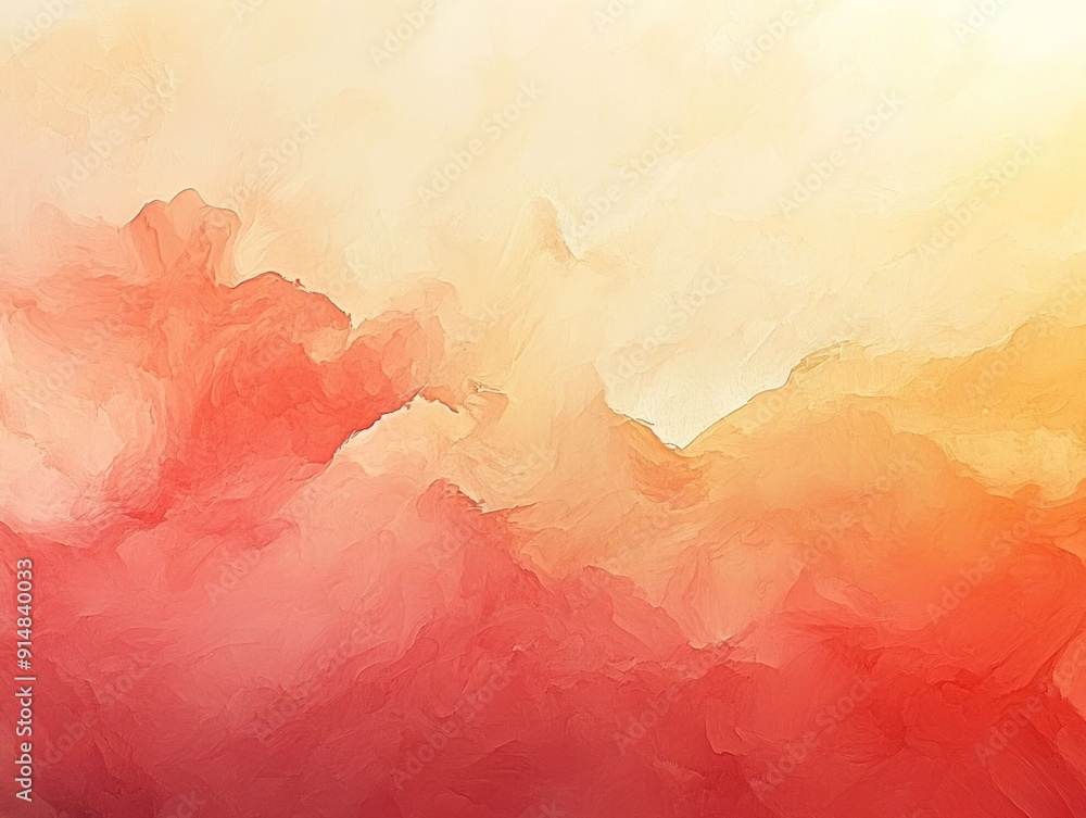 Poster elegant and inviting abstract gradient seamlessly transitioning from warm coral to soft peach to lig