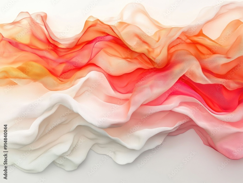 Poster elegant and inviting gradient transition from vibrant coral to soft peach and light cream tones crea