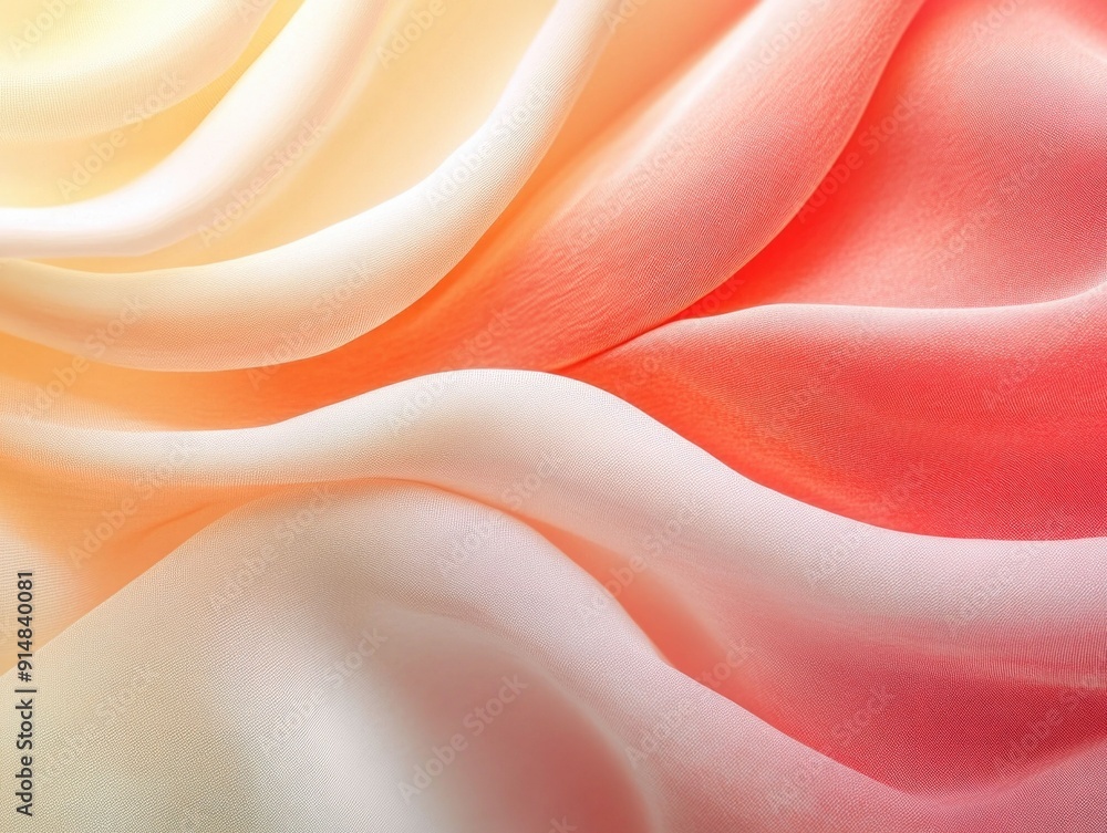 Poster Warm and inviting abstract digital art background with a smooth gradient transition from coral to peach to light cream  Elegant and serene color scheme with a modern minimalist aesthetic