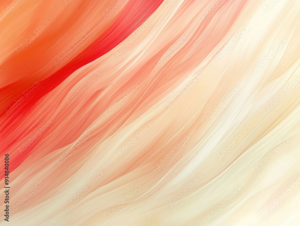 Poster warm and inviting color gradient transitioning from coral to peach to light cream elegant and serene