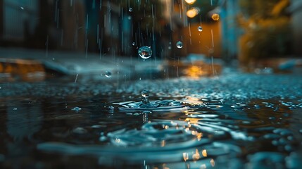 Raindrop Impact on Still Water