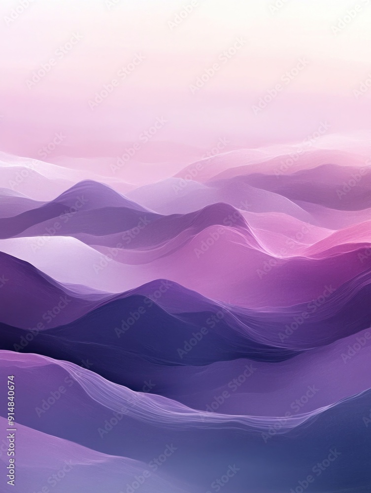 Poster soft gradient flowing from lavender to lilac to pale pink creating a serene feminine abstract backgr