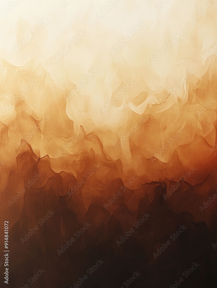 Poster elegant and calming gradient blend transitioning from rich brown to creamy caramel tones creating a 