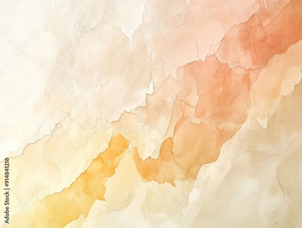 Poster soft gradient shades from butter yellow to pale peach creating a serene and inviting abstract backgr