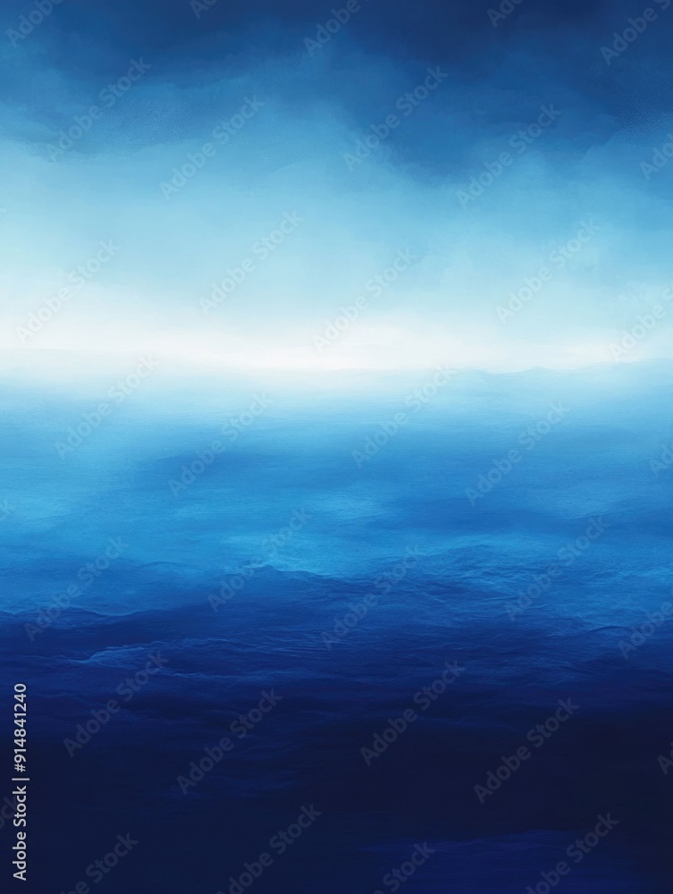 Aufkleber elegant and tranquil gradient transition from midnight blue to navy to sky blue abstract gradient ar