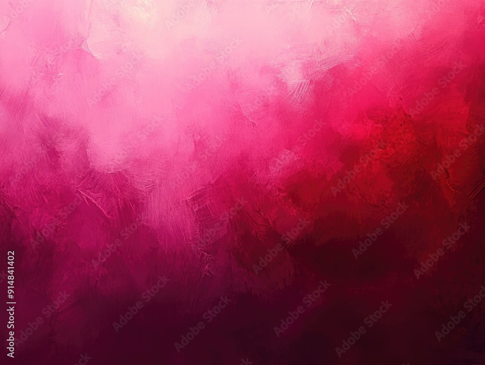 Poster captivating gradient transition from deep maroon to vivid red and soft romantic pink an abstract dig