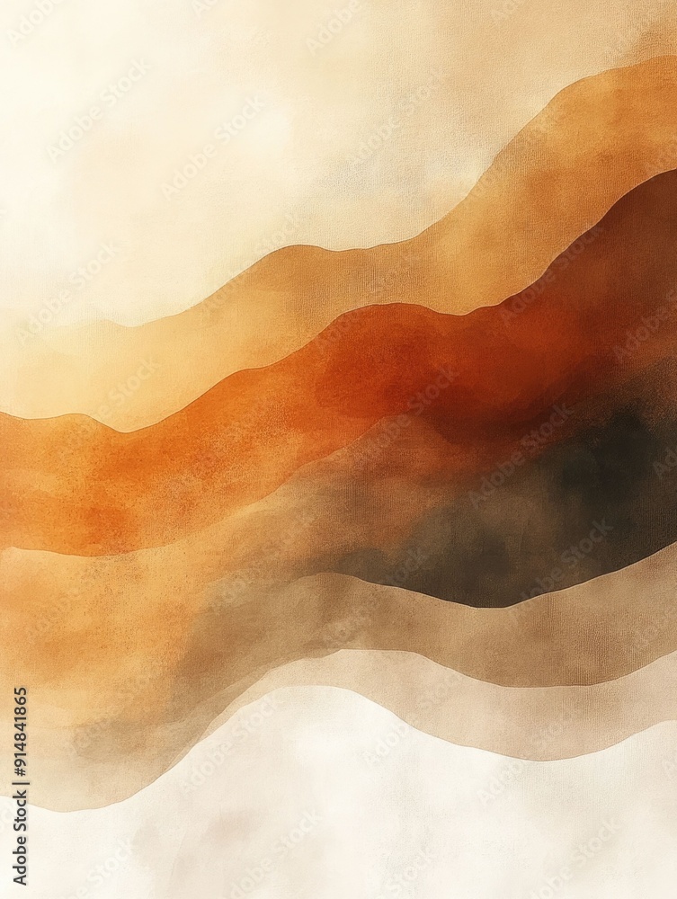 Poster elegant and soothing earthy gradient blending abstract background ideal for branding web design adve