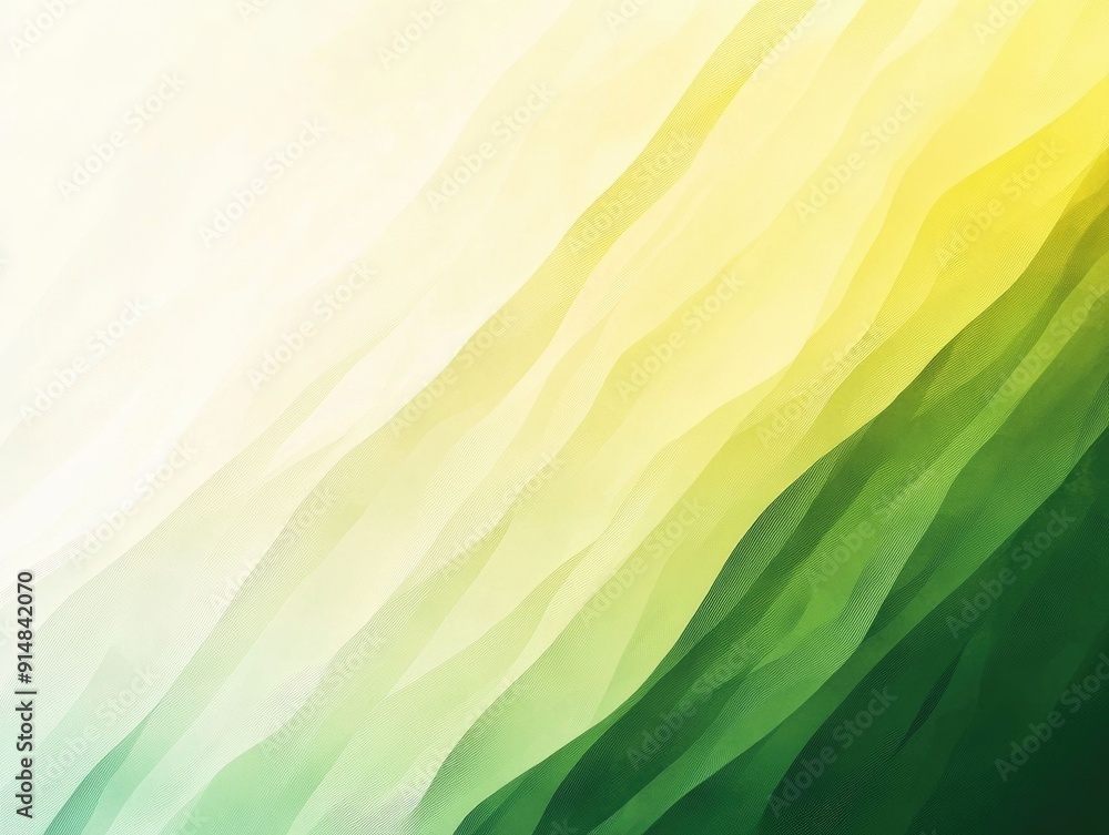 Poster smooth and vibrant gradient transition from deep olive green to fresh lime green to soft pale yellow