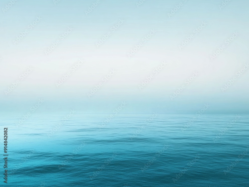 Poster smooth and serene gradient ranging from teal to turquoise to sky blue hues creating a calming and aq