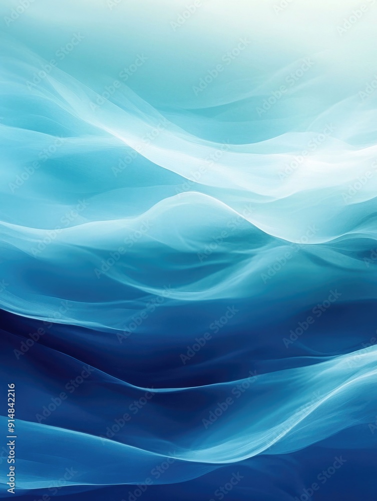 Poster stunning abstract gradient design featuring a smooth transition from deep sapphire blue to vibrant t