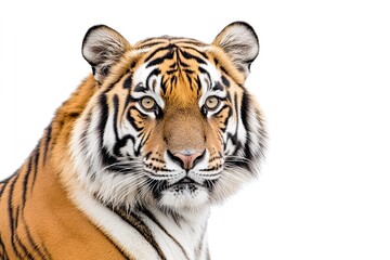 Close-Up of Tiger's Face with Intense Gaze