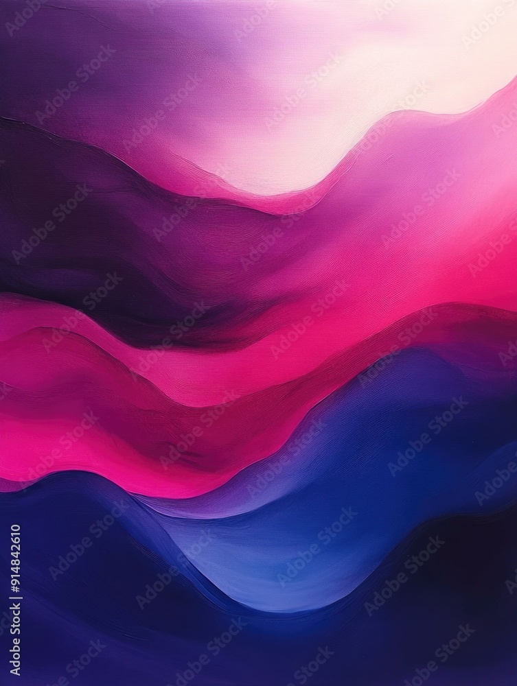 Poster mesmerizing gradient blend transitioning from vibrant magenta to deep indigo creating a dynamic and 