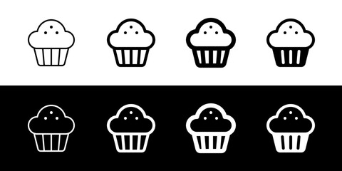 Editable cupcake, muffin vector icon. Food, restaurant. Part of a big icon set family. Perfect for web and app interfaces, presentations, infographics, etc