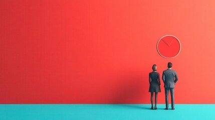 Business goals, strategic planning session, flat design illustration