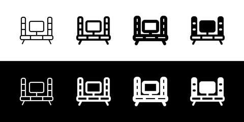 Editable tv set, entertainment center vector icon. Part of a big icon set family. Perfect for web and app interfaces, presentations, infographics, etc