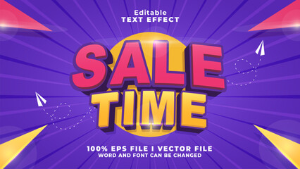 editable sale time text effect.typhography logo