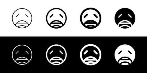 Editable weary, tired face vector icon. Part of a big icon set family. Perfect for web and app interfaces, presentations, infographics, etc