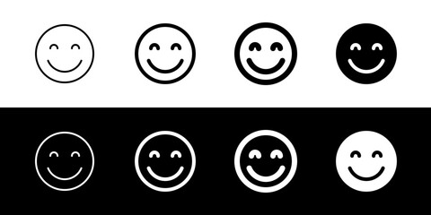Editable friendly, smiling face vector icon. Part of a big icon set family. Perfect for web and app interfaces, presentations, infographics, etc