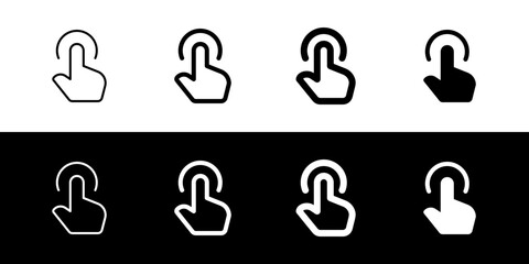 Editable one finger hold vector icon. Part of a big icon set family. Perfect for web and app interfaces, presentations, infographics, etc