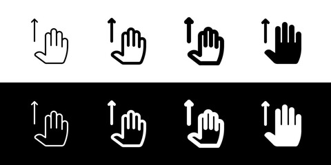 Editable four fingers swipe up vector icon. Part of a big icon set family. Perfect for web and app interfaces, presentations, infographics, etc