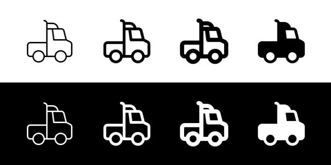 Editable semi-trailer truck vector icon. Vehicles, transportation, travel. Part of a big icon set family. Perfect for web and app interfaces, presentations, infographics, etc