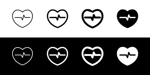 Editable heartbeat vector icon. Part of a big icon set family. Perfect for web and app interfaces, presentations, infographics, etc