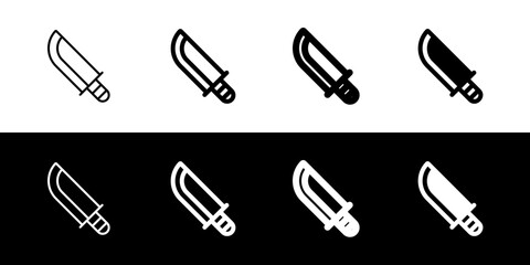 Editable knife, machete, hunting knife vector icon. Part of a big icon set family. Perfect for web and app interfaces, presentations, infographics, etc