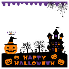 ハロウィンのかわいいフレーム