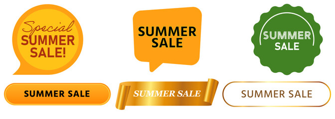 Fototapeta premium summer sale special seasonal offer marketing advertisement stamp design collection