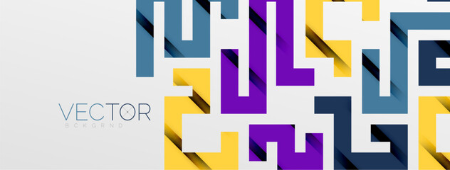 Color bend lines with shadow texture effect. Vector Illustration For Wallpaper, Banner, Background, Card, Book Illustration, landing page